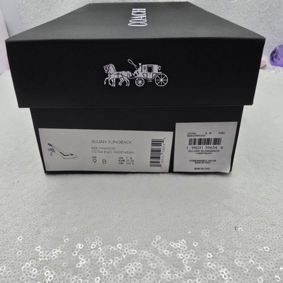 Coach Jillian Low Heel Classic Slingback Neutral Closed Toe Women's Sz 9 - Picture 10 of 12